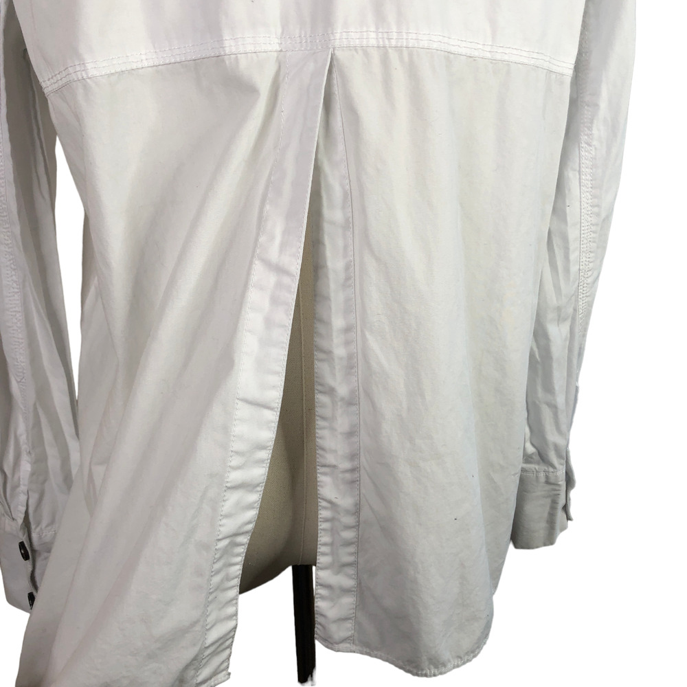 We The Free White Cotton Pullover Top Slit Back
